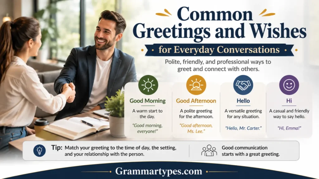 Common greetings and wishes for everyday conversations