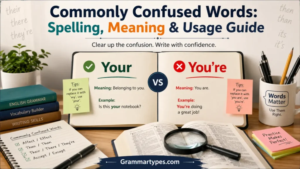 Commonly Confused Words Spelling, Meaning & Usage Guide