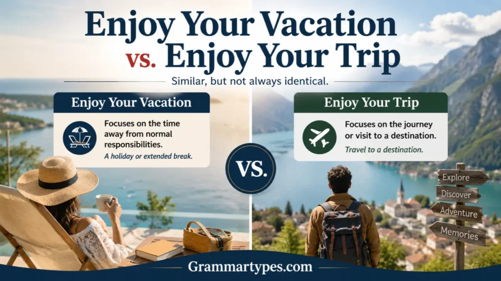 “Enjoy Your Vacation” vs. “Enjoy Your Trip”: Which Should You Say?