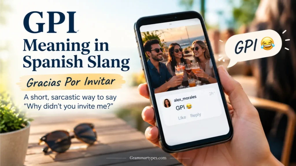 GPI meaning in Spanish slang, Gracias Por Invitar