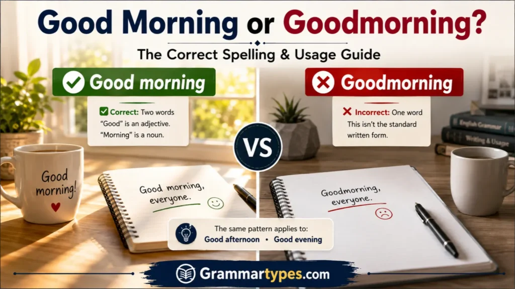 Good Morning or Goodmorning spelling and usage