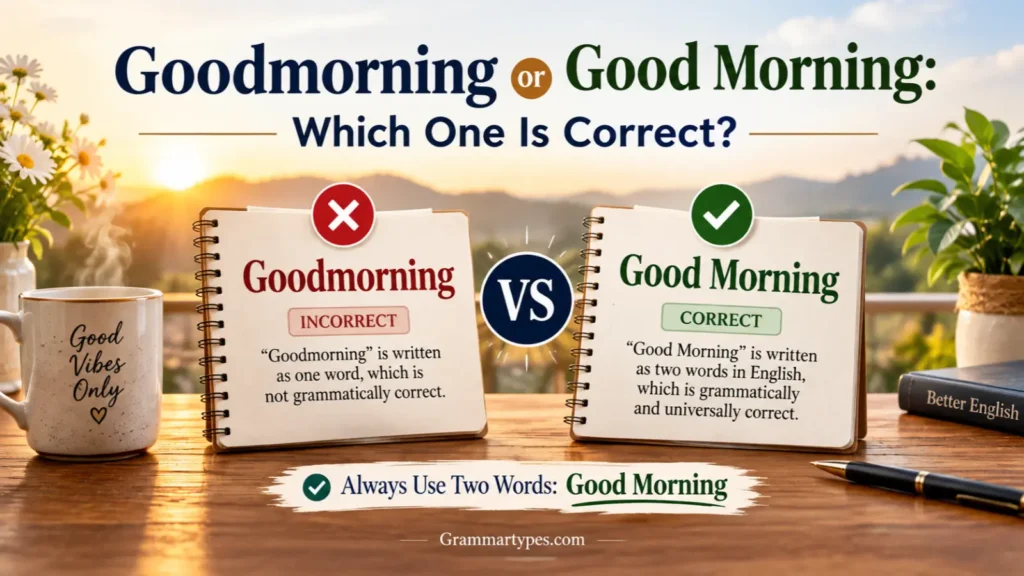Goodmorning or Good Morning Which Spelling Is Correct