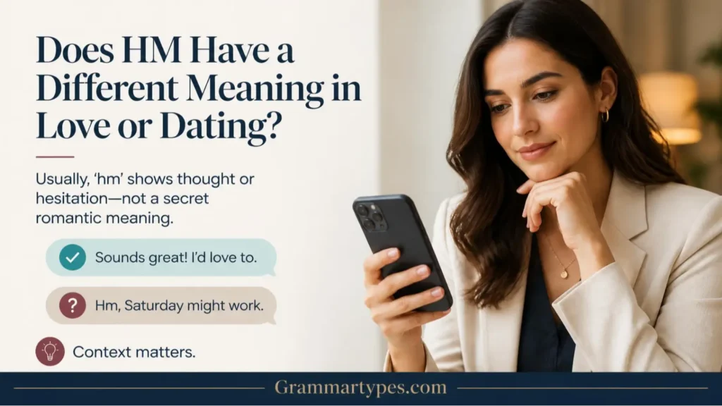 HM meaning in love or dating and what the text message can imply