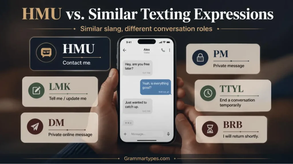 HMU vs similar texting expressions and their meanings