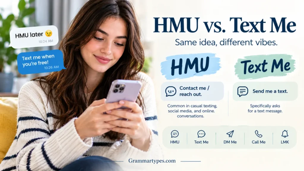 HMU vs. Text Me meaning and difference in texting