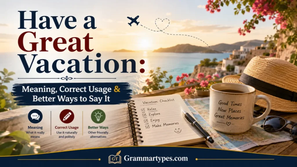 Have a Great Vacation: Meaning, Usage & Examples