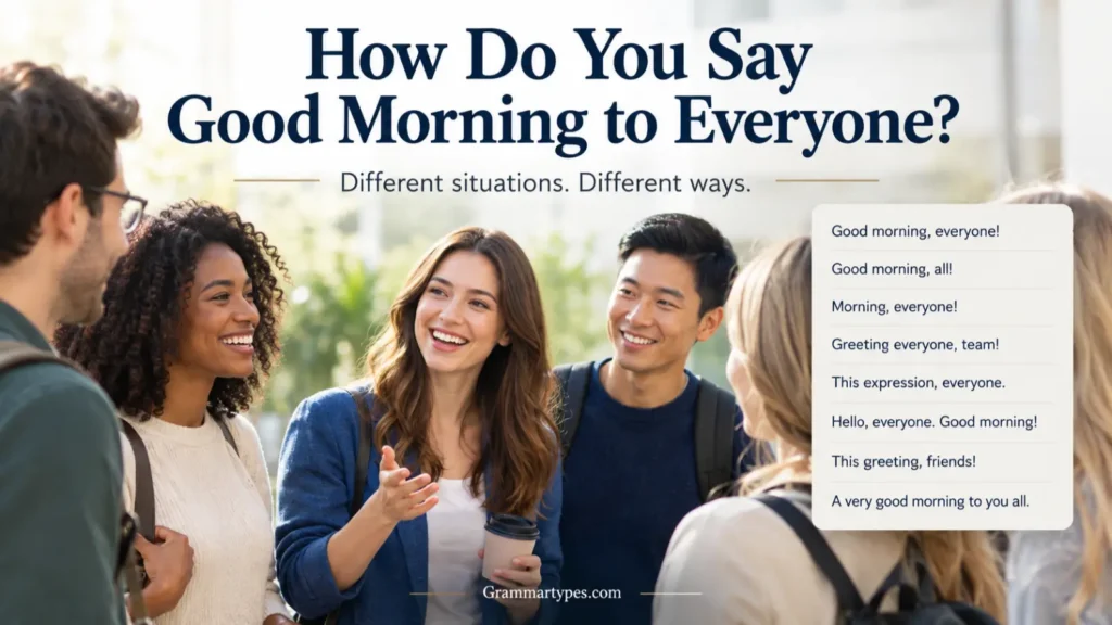 How to say good morning to everyone with natural group greetings