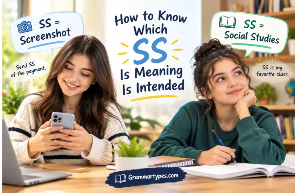 How to know whether SS means screenshot or Social Studies