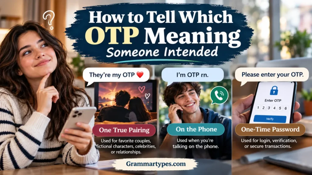 How to tell which OTP meaning someone intended in a text message