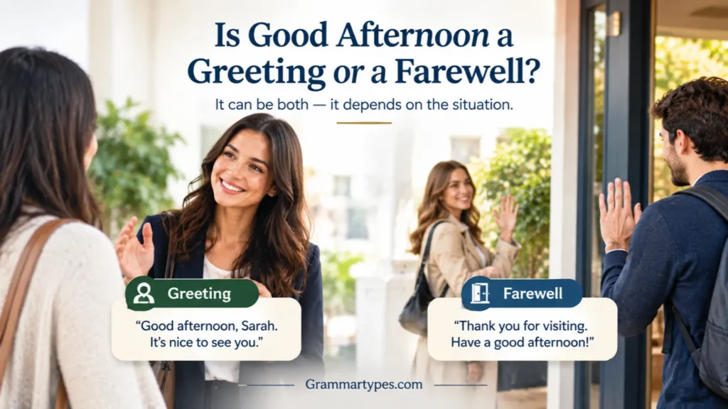 Is Good Afternoon a Greeting or a Farewell? explanation of its use as a greeting and farewell