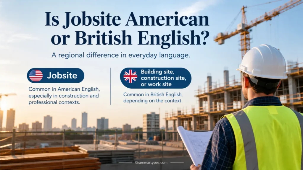 Jobsite in American English vs British building site terminology