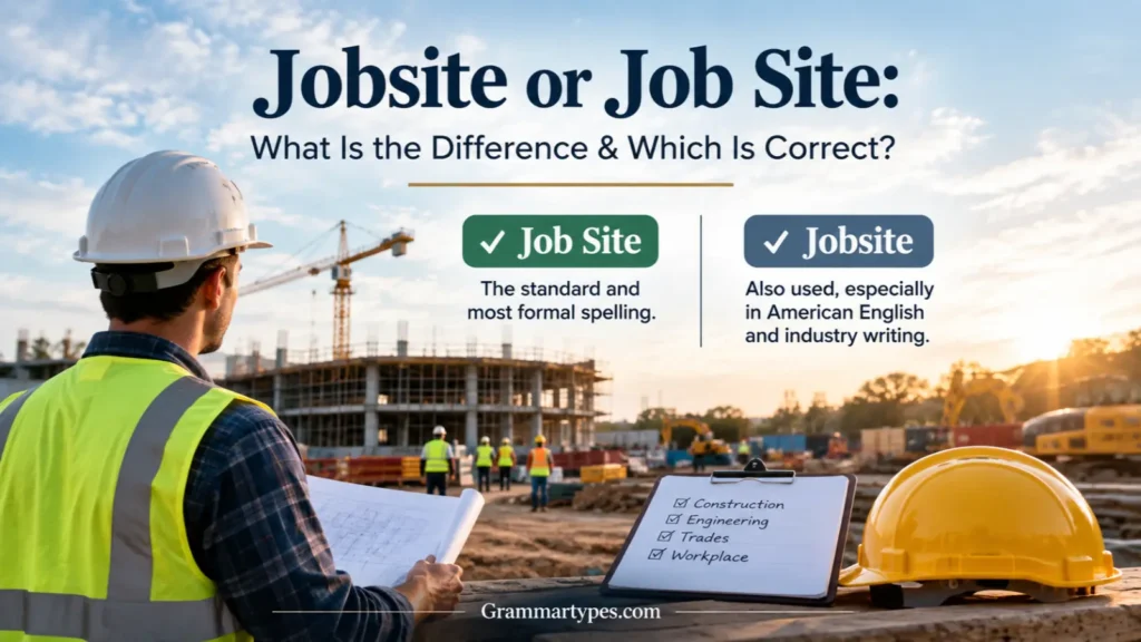 Jobsite or Job Site What Is the Difference & Which Is Correct