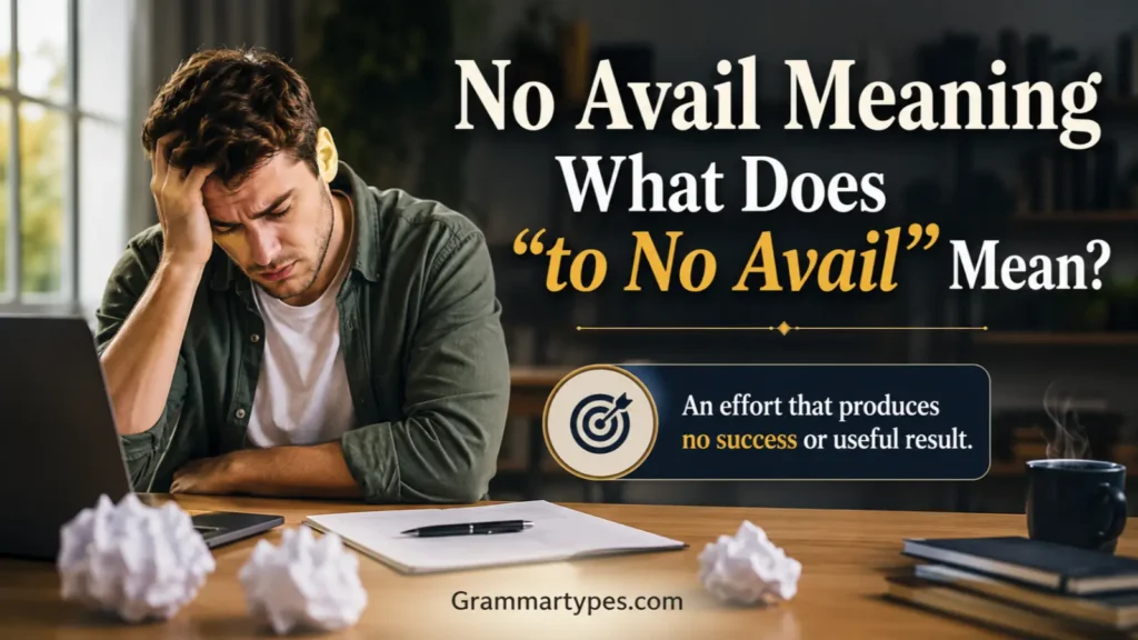 No Avail Meaning: What Does “To No Avail” Mean?