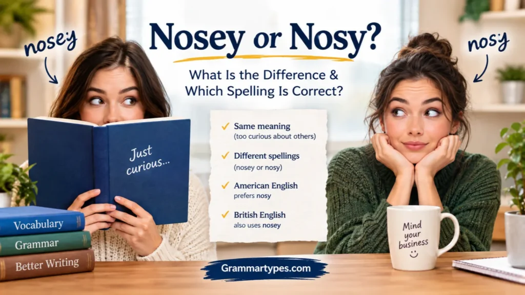 Nosey or Nosy Which Spelling Is Correct