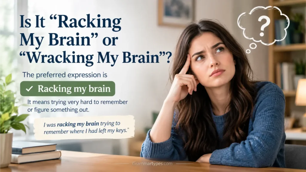 Racking my brain vs wracking my brain explained