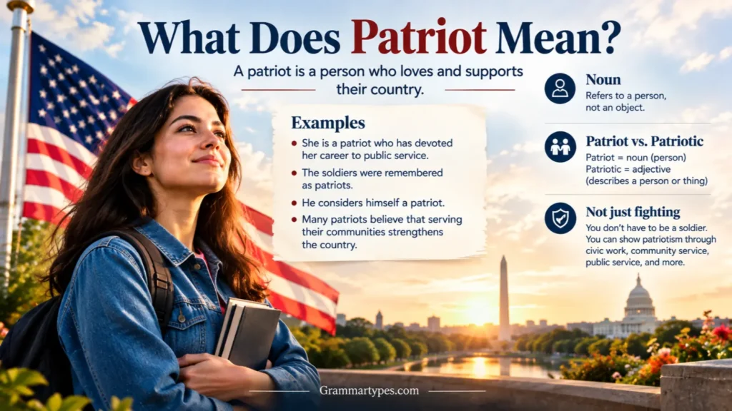 What does patriot mean? Patriot definition