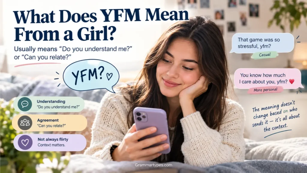 What YFM means from a girl in texting and casual conversation