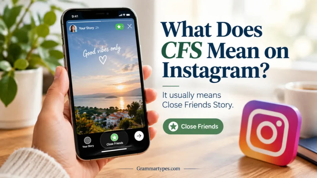 What does CFS mean on Instagram Close Friends Story explained with an Instagram Story example.