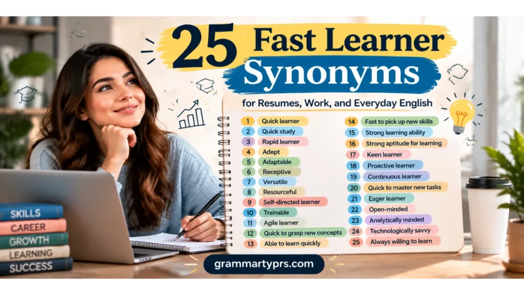 Fast Learner Synonyms: 25+ Professional Alternatives