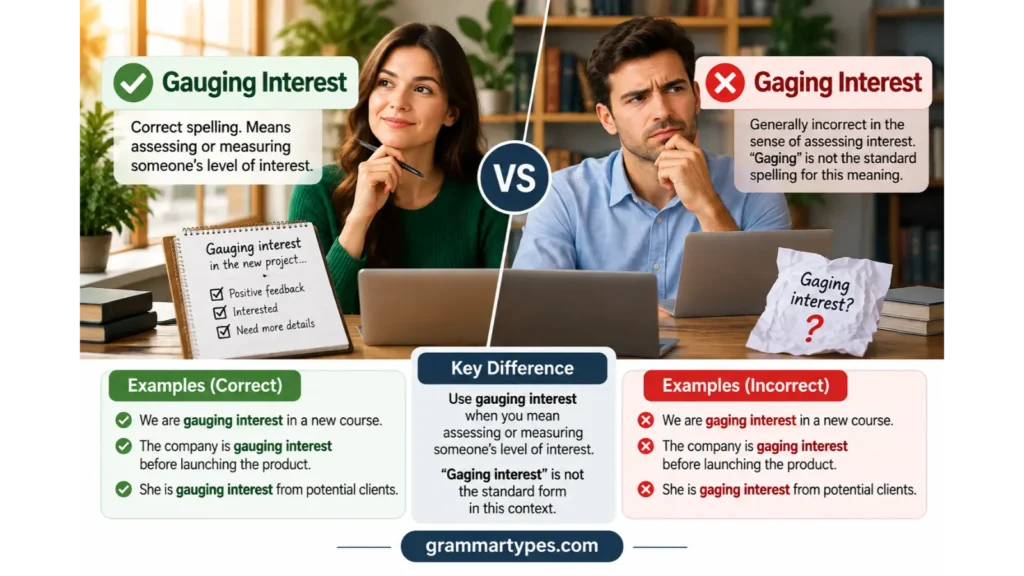 Gauging Interest vs Gaging Interest: Which Is Correct?
