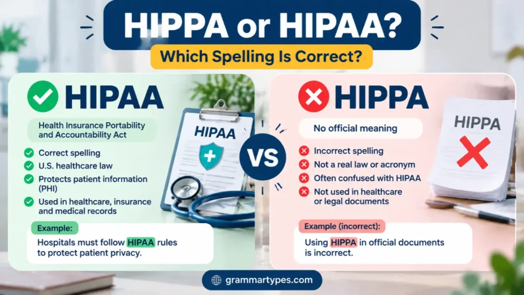 HIPPA or HIPAA? Correct Spelling & Meaning