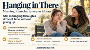 Hanging in There Meaning: Definition, Uses & Examples