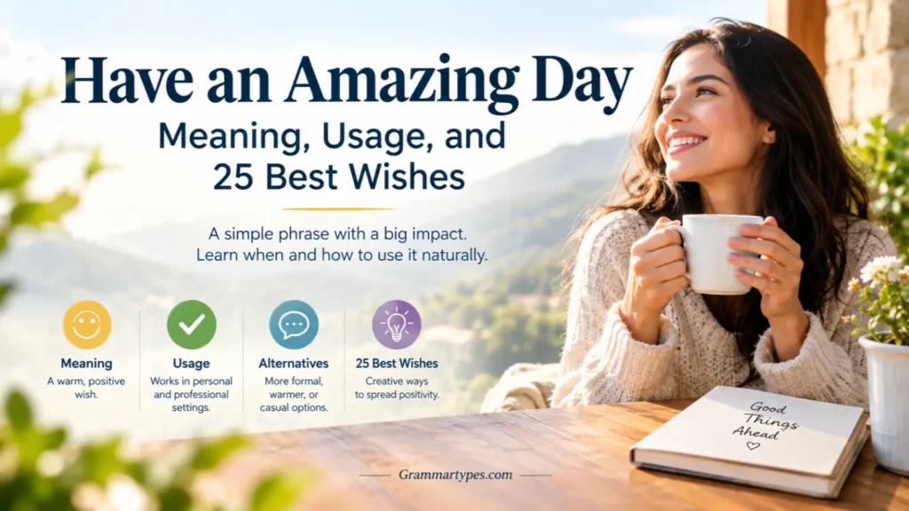 Have an Amazing Day Meaning, Correct Usage & Best Wishes
