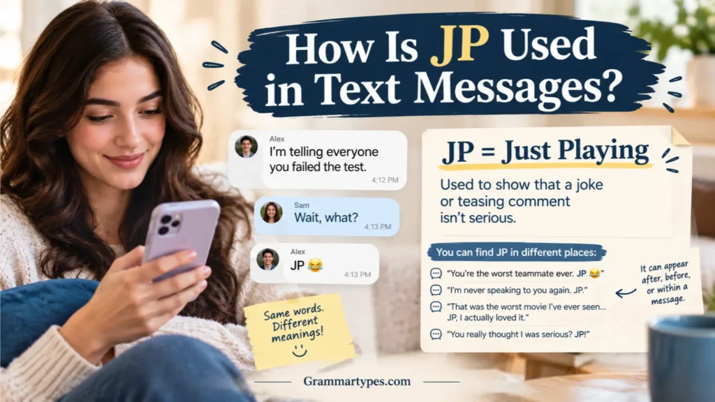 How JP is used in text messages