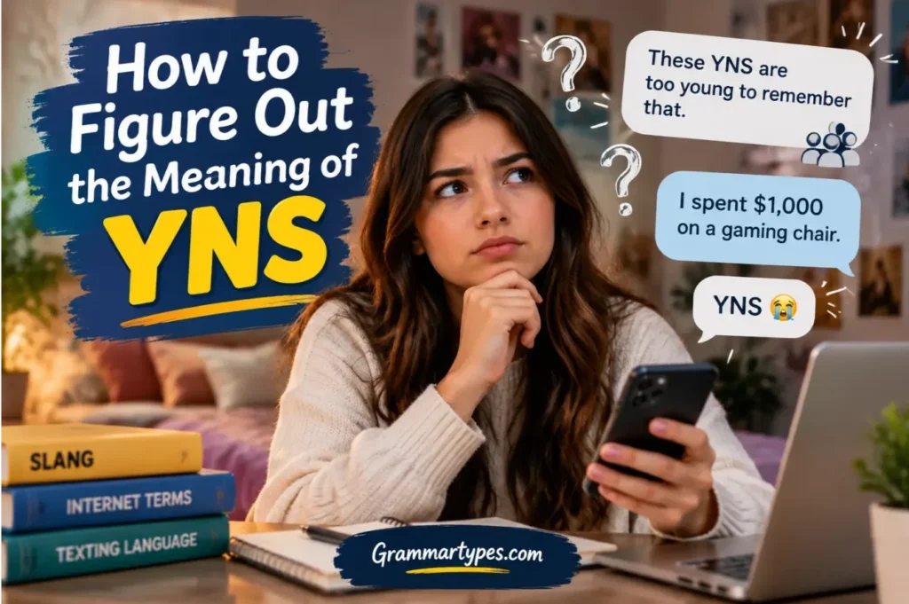 How to figure out the meaning of YNS with examples of internet slang and text message usage