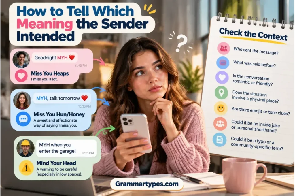 How to tell which meaning the sender intended in a text