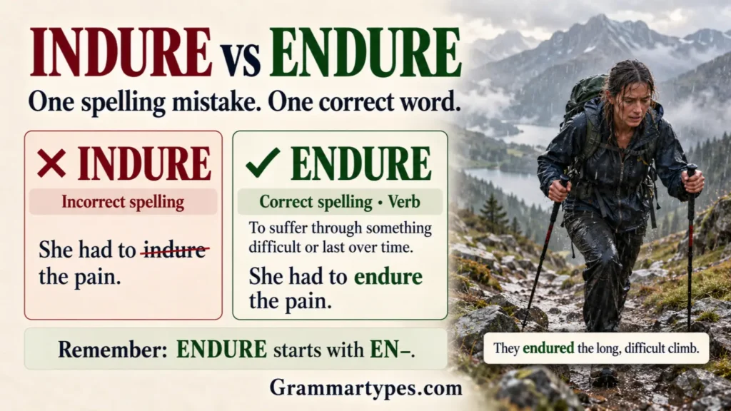 Indure vs Endure: Which Spelling Is Correct?