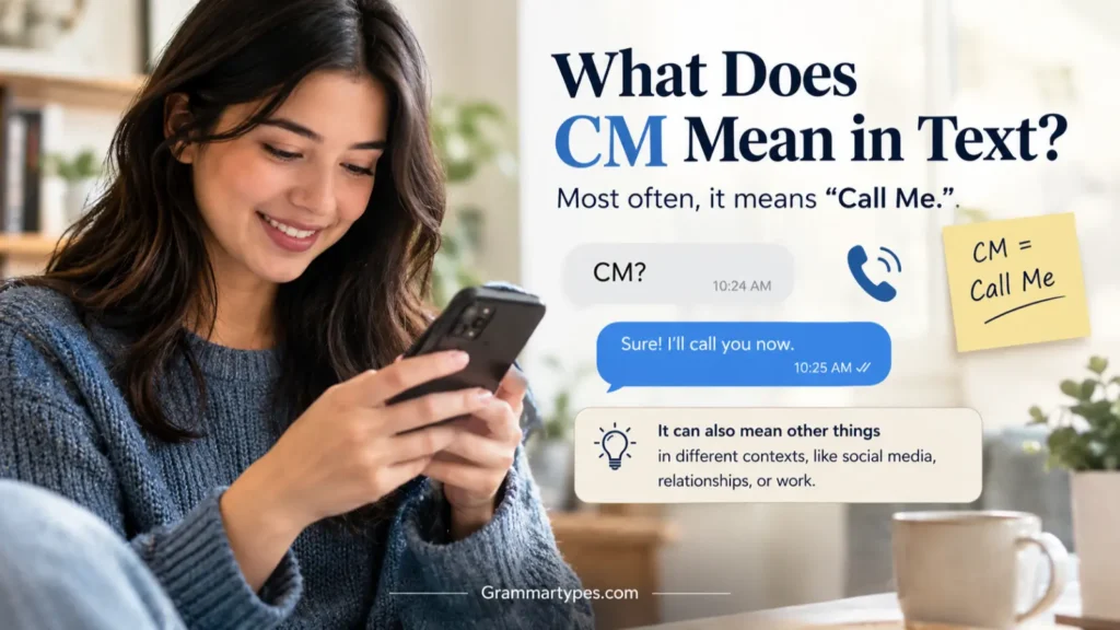 What Does CM Mean in Text Slang Meaning & Examples